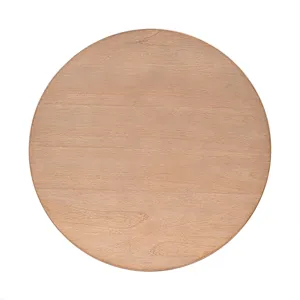 Skye Round Coffee Table with Shelf - Natural