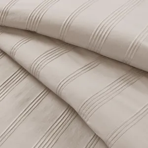 Super Listing Logan Striped Reversible Pintuck Pleated Comforter Set