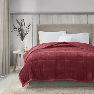 Coleman King Reversible HeiQ Smart Temperature Down Alternative Blanket - Burgundy