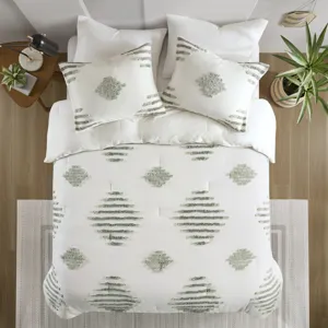 INK+IVY Tahli 3 Piece Cotton Blend Chenille Comforter Set