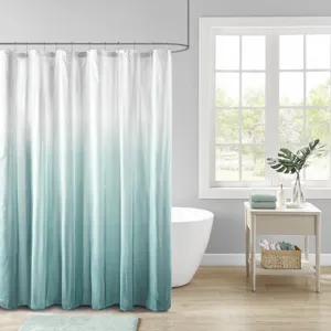 Madison Park Ara Ombre Printed Seersucker Shower Curtain