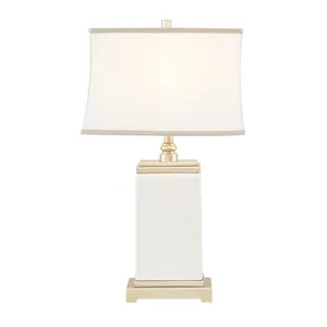 Colette Rectangular Ceramic Table Lamp - Ivory