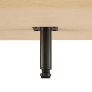 Ashlyn 2-Tier Coffee Table with Rattan Sides & Spacious Open Shelf Storage - Natural