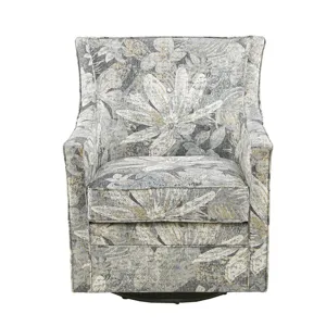 Alana Curve Back Swivel Glider Chair - Blue Multi