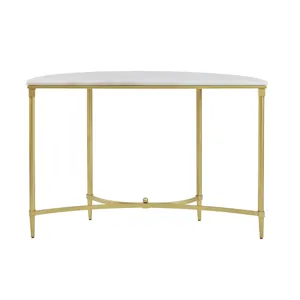 Bordeaux Console Table - White/Gold
