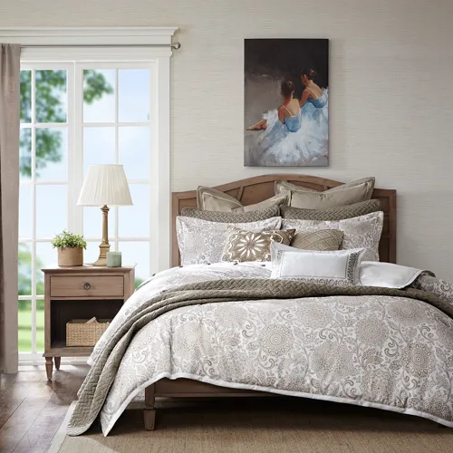 Sophia King Comforter Set - Ivory