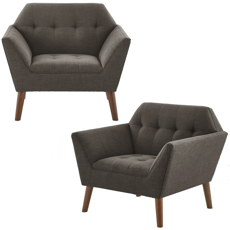 Newport Lounge Chair Set of 2 - Charcoal