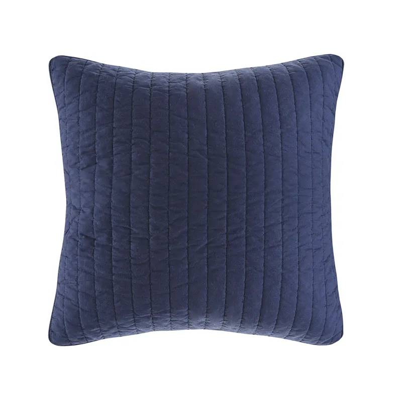 Camila Cotton Quilted Euro Sham - Navy