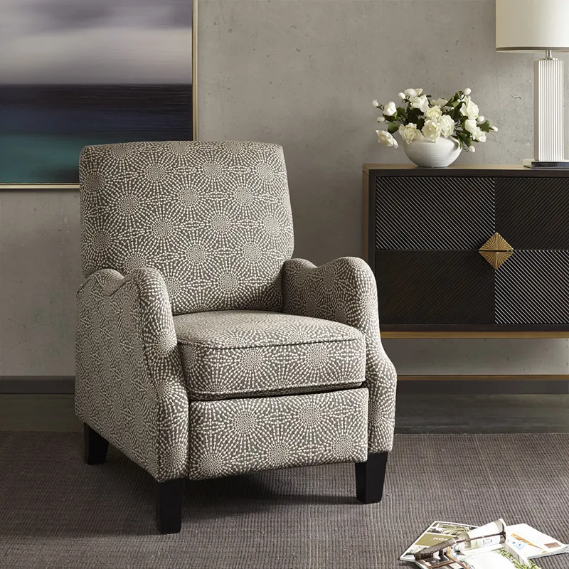 Hoffman Push Back Recliner - Beige Multi