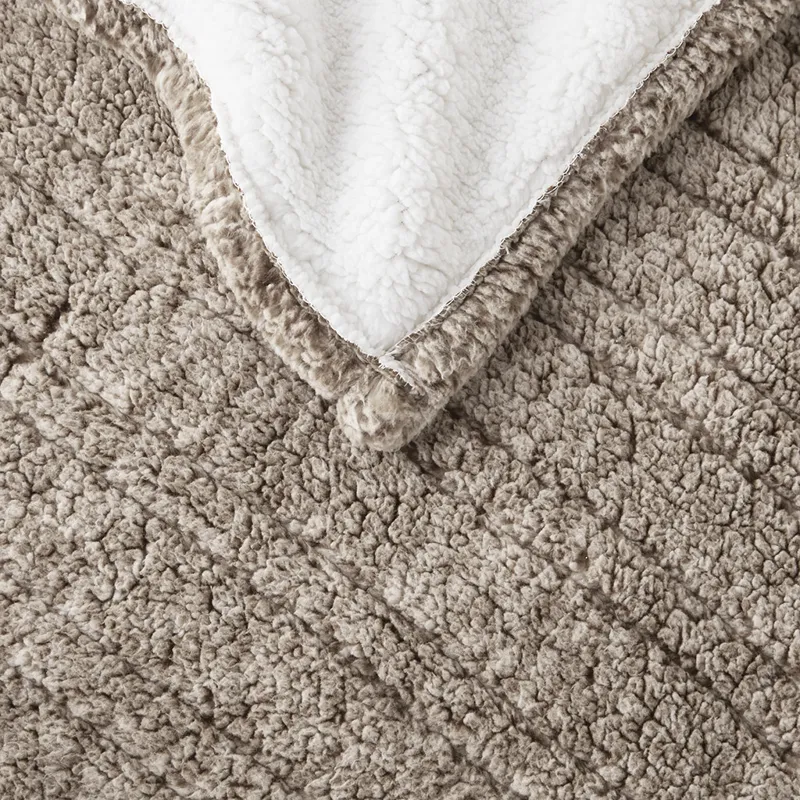 True North by Sleep Philosophy Marbled Sherpa Heated Throw