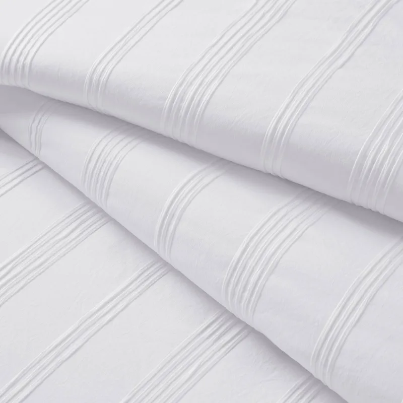 Super Listing Logan Striped Reversible Pintuck Pleated Comforter Set