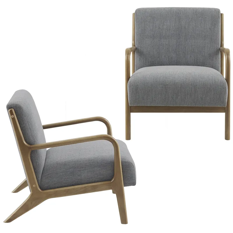 Novak Lounge Chair Set of 2 - Grey