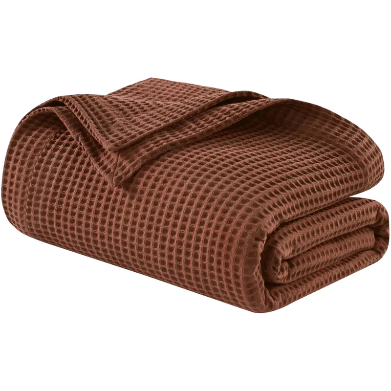 Madison Park Waffle Weave Cotton Blanket