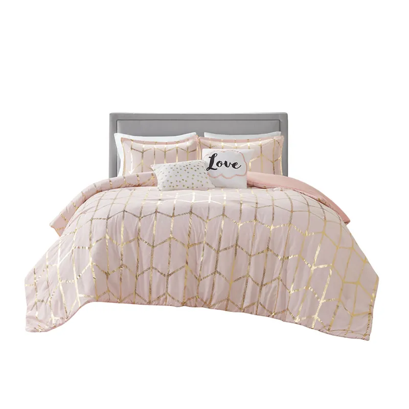 Intelligent Design Raina Metallic Printed Comforter Set