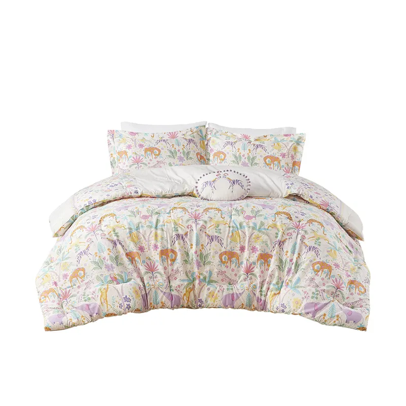 Urban Habitat Kids Lulu Floral Reversible Cotton Comforter Set with Throw Pillow