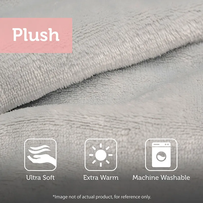 Mi Zone Rosalie Metallic Printed Plush Comforter Set with Throw Pillow