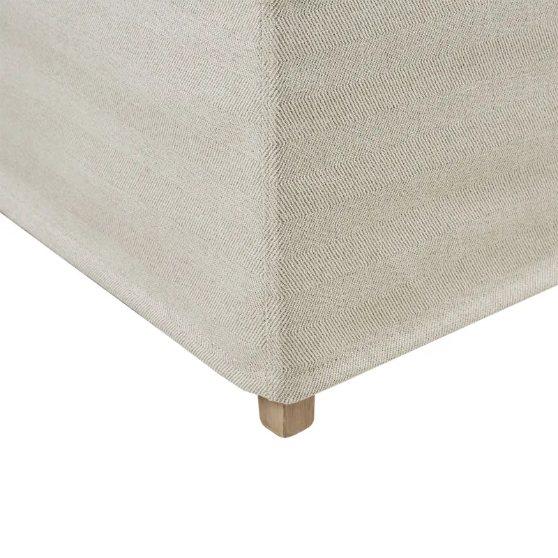 Foster Set of 2 High Back Dining Chairs with Skirts - Beige