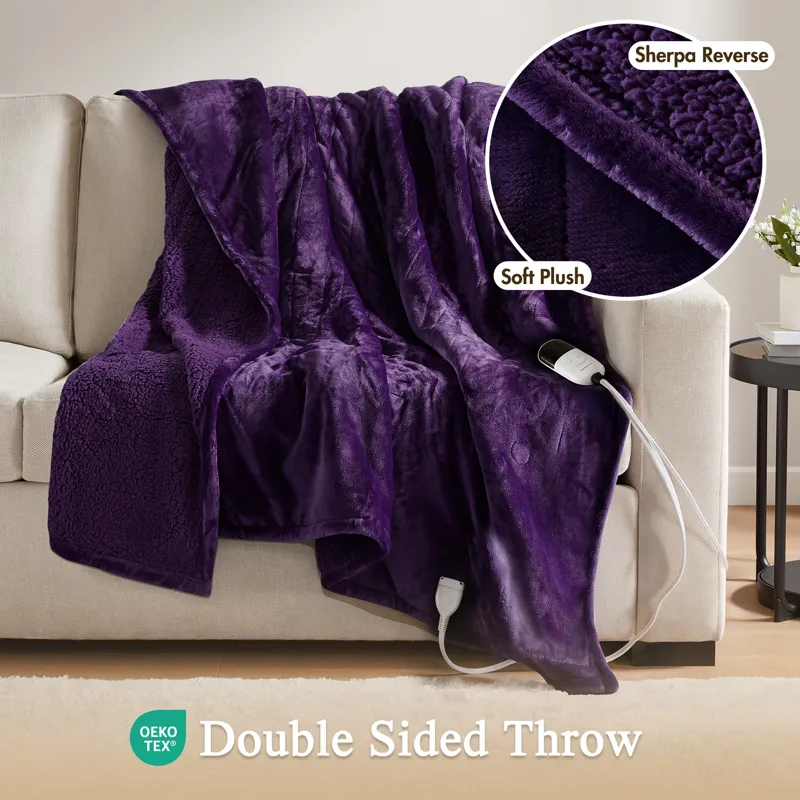 Beautyrest Heated Microlight to Berber Throw