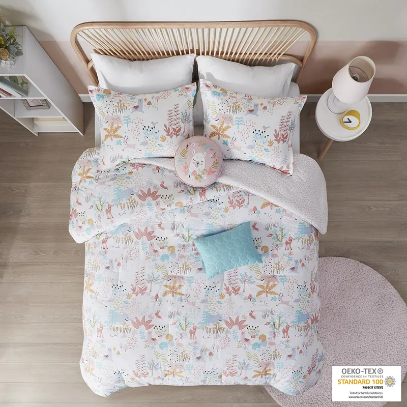 Urban Habitat Kids Iris Woodland Animals Cotton Reversible Comforter Set