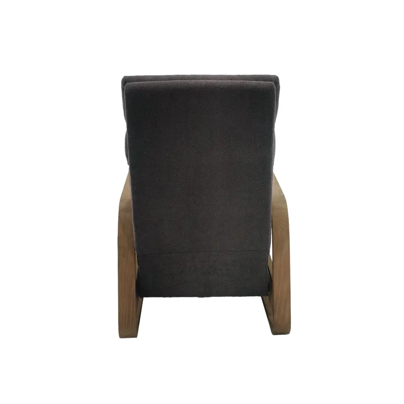 Jordan Wood framed push back Recliner - Grey