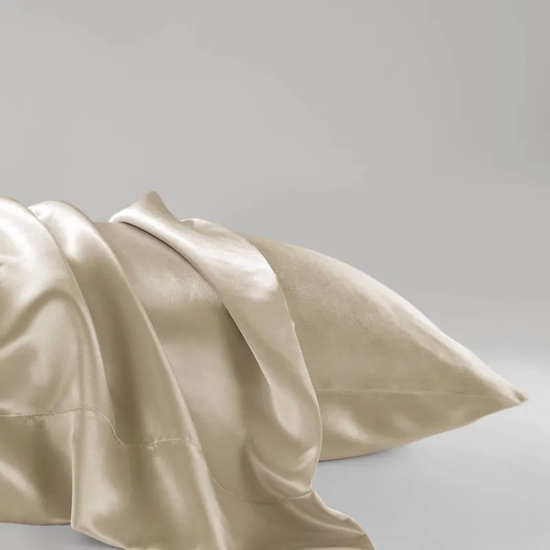 Satin Luxury 2 PC Pillowcases - Champagne