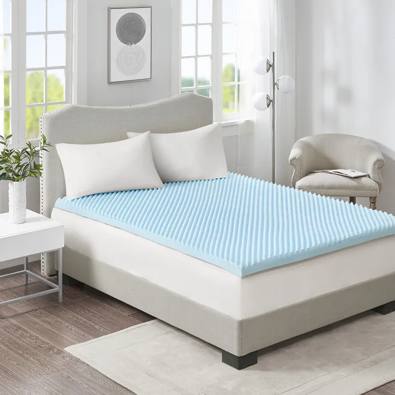3\" Gel Memory Foam California King All Season Reversible Hypoallergenic Cooling Mattress Topper - B