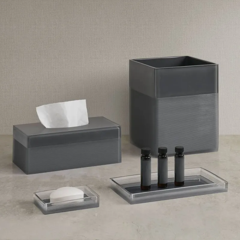 Nomad Home Clear Resin Bath Accessories set
