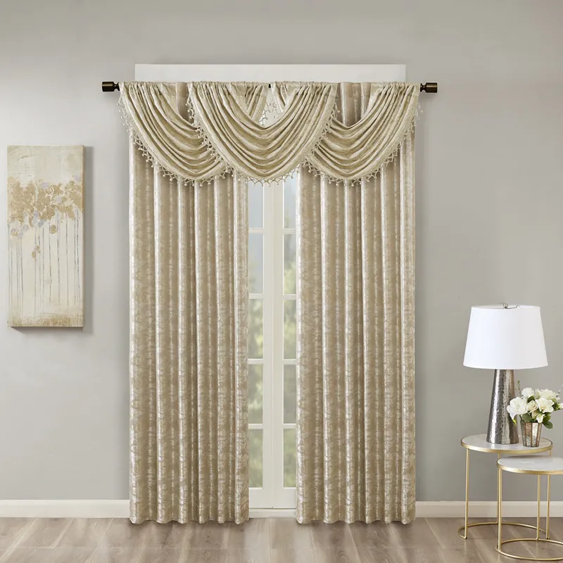 SunSmart Cassius Jacquard Lined Total Blackout Rod Pocket/Back Tab Curtain Panel