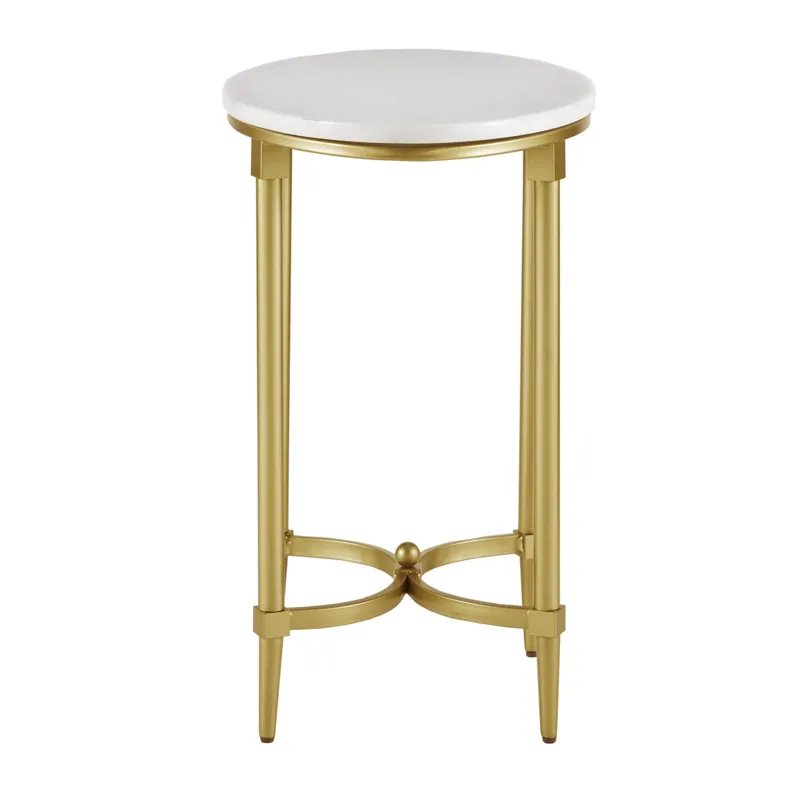 Bordeaux End Table - White/Gold