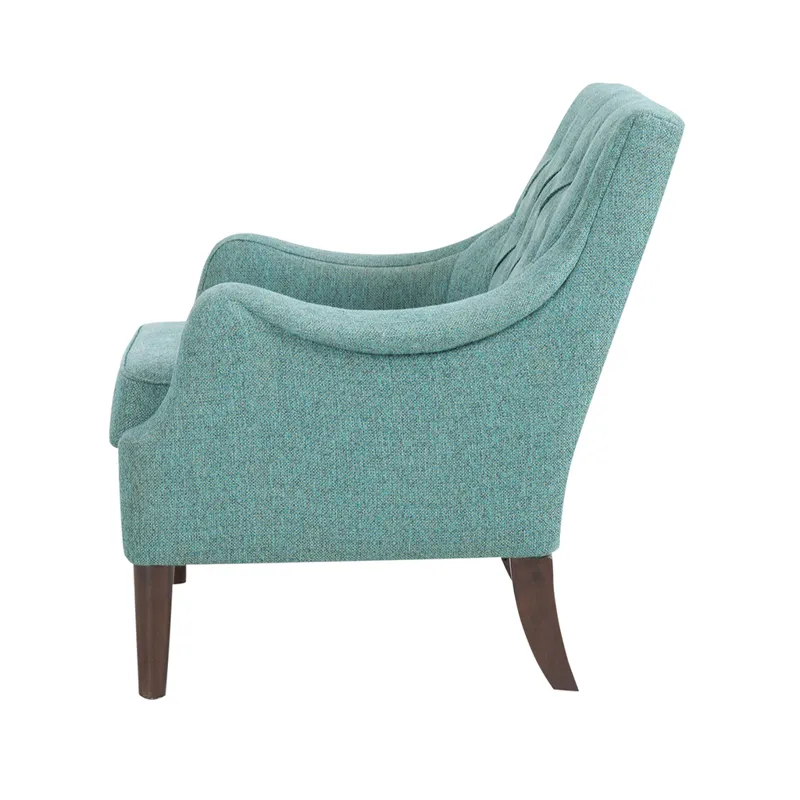 Qwen Button Tufted Accent Chair - Teal