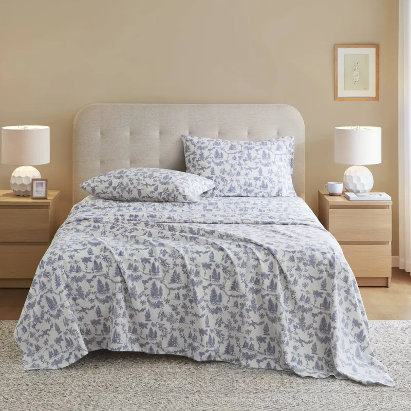 True North by Sleep Philosophy Cozy Cotton Flannel Printed Sheet Set