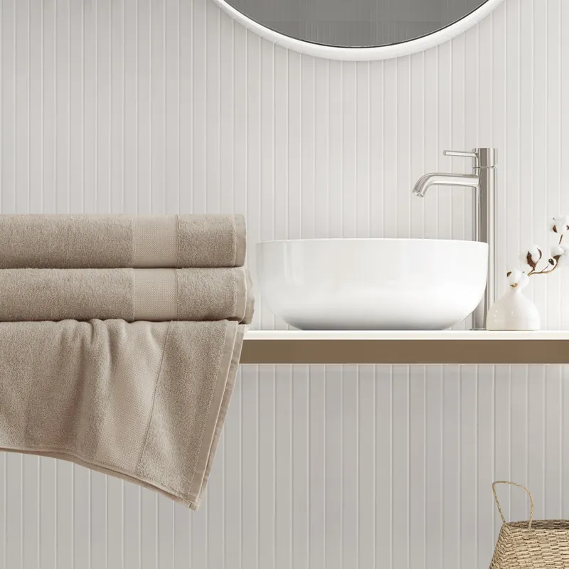 500GSM Plush 2pc XL Towel Set - Beige
