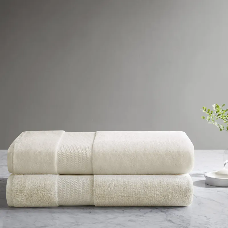 100% Cotton Bath Sheet 2 Piece Set - Natural