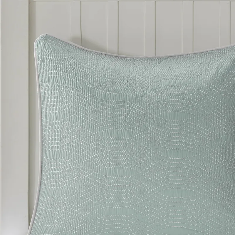 Coastline Euro Sham - Aqua