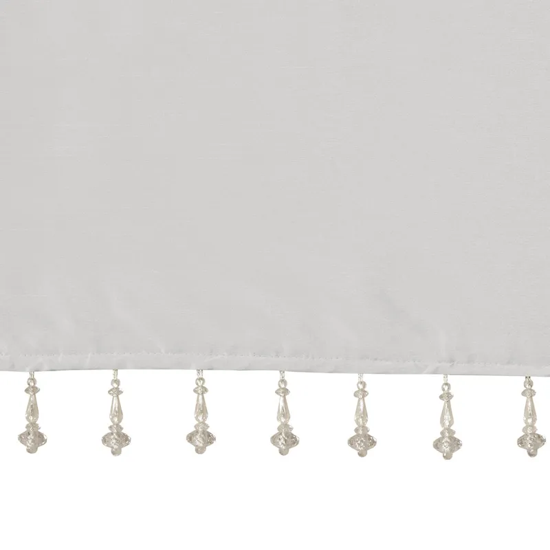 Madison Park Emilia Lightweight Faux Silk Valance With Beads
