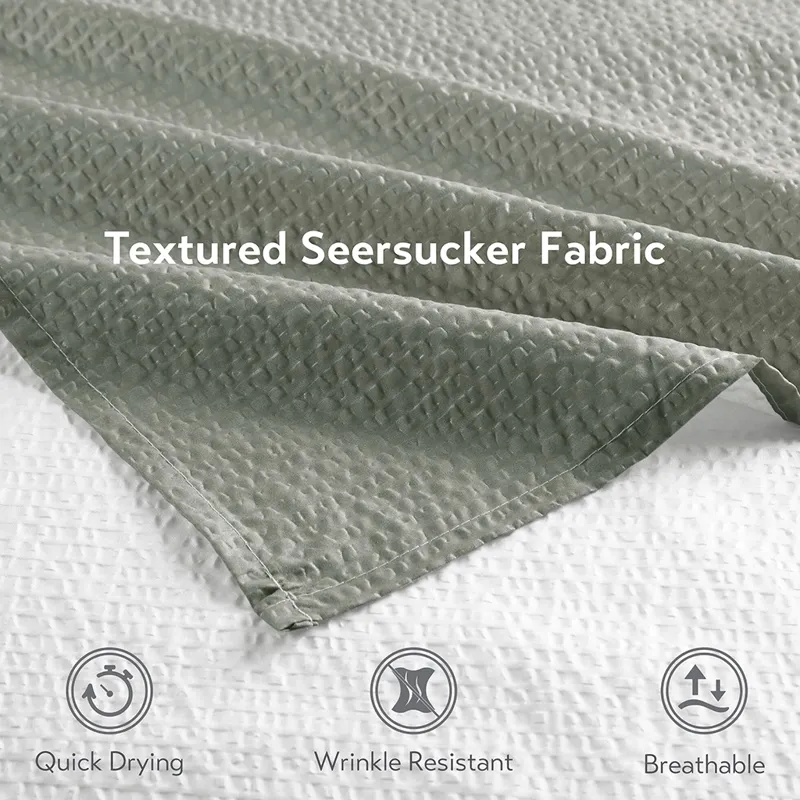 Madison Park Ara Ombre Printed Seersucker Shower Curtain