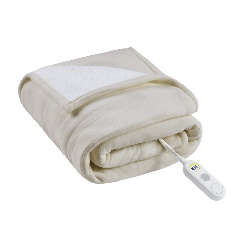 Serta Fleece to Sherpa Heated Throw