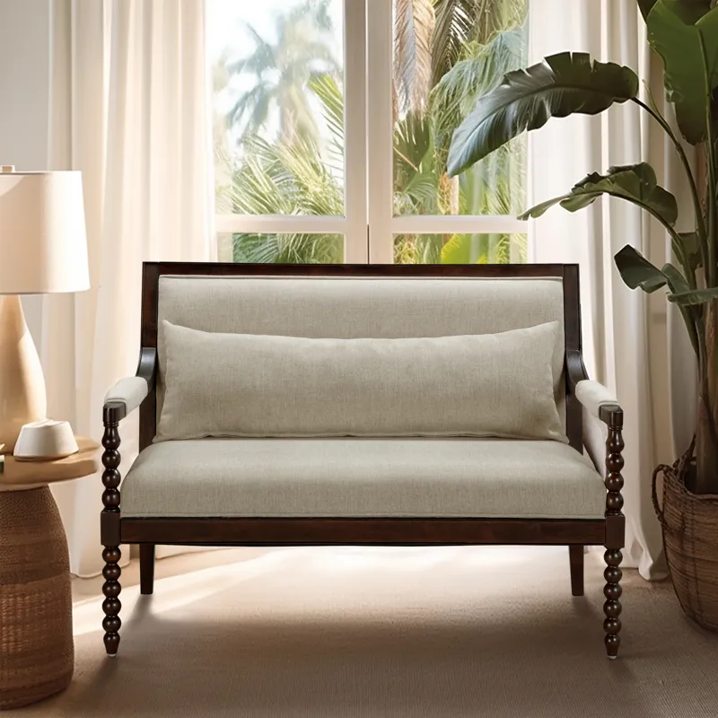 Philippe Loveseat - Morocco Brown/Taupe