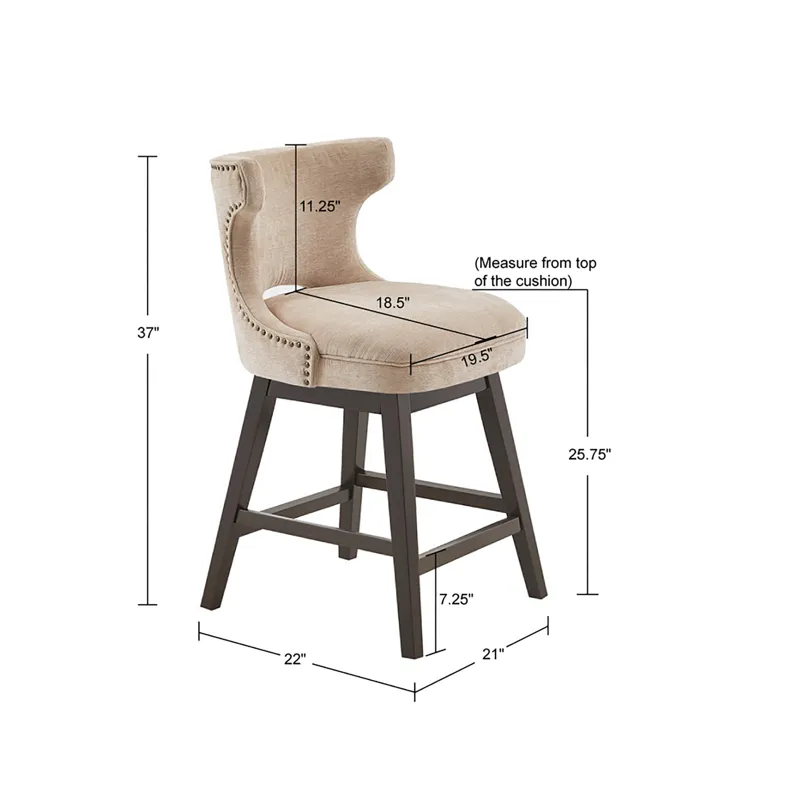 Emmett 25.75\" Swivel Counter Stool - Beige