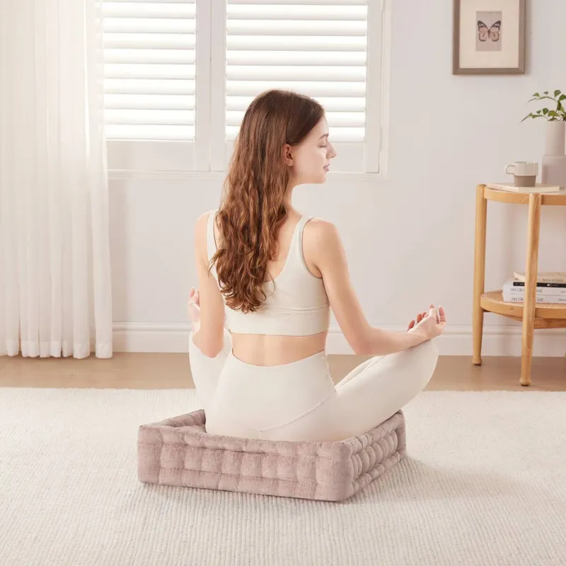 Intelligent Design Azza Poly Chenille Square Floor Pillow Cushion