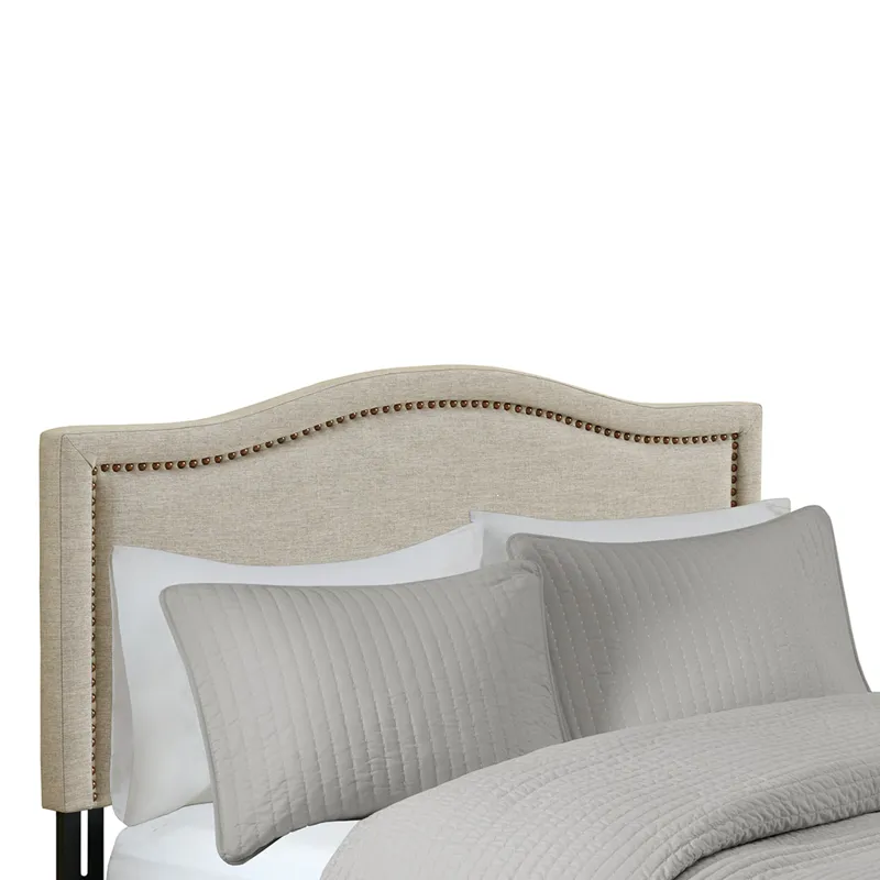 Nadine Queen Upholstery Headboard - Natural