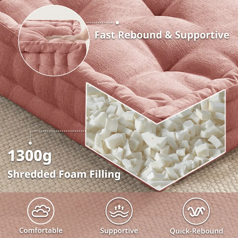 Intelligent Design Azza Poly Chenille Square Floor Pillow Cushion