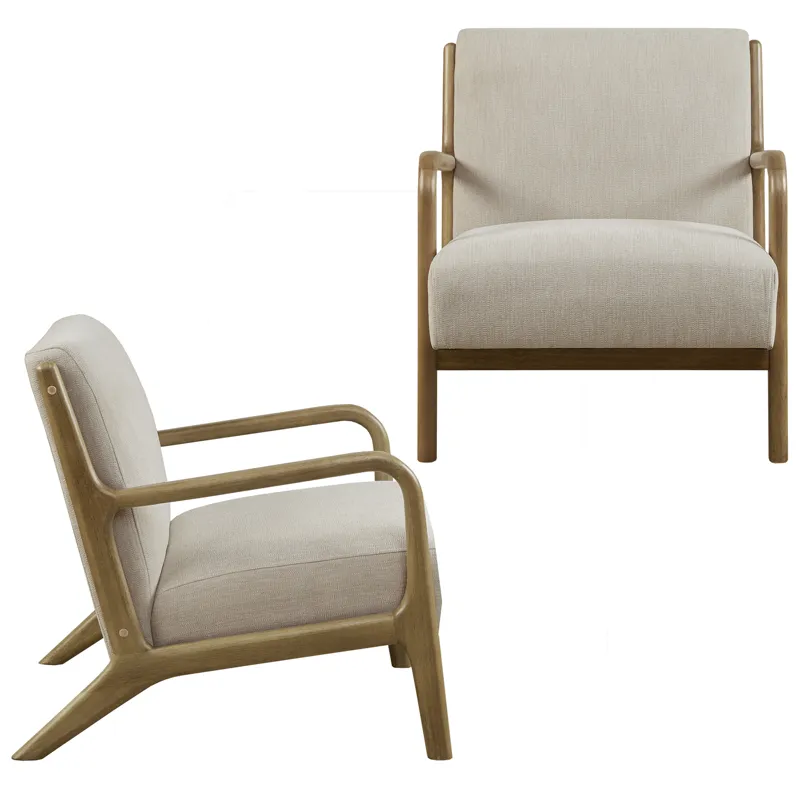 Novak Lounge Chair Set of 2 - Cream