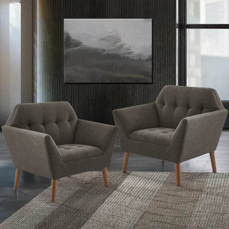 Newport Lounge Chair Set of 2 - Charcoal