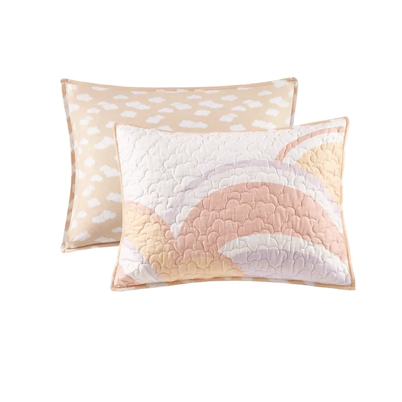 Urban Habitat Kids Dawn Reversible Sunshine Printed Cotton Quilt Set with Throw Pillow