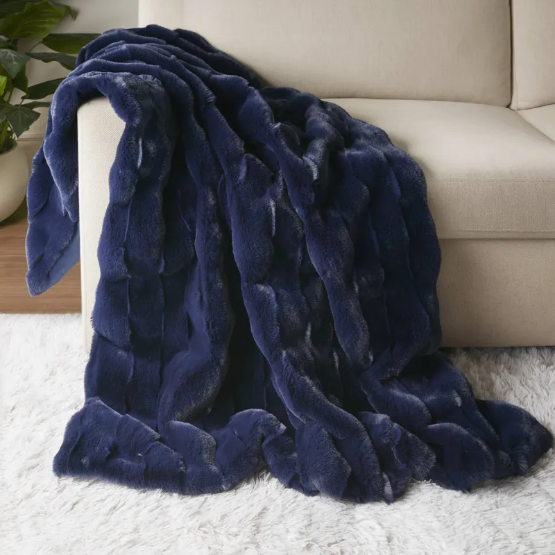 Madison Park Vivienne Faux Fur Throw