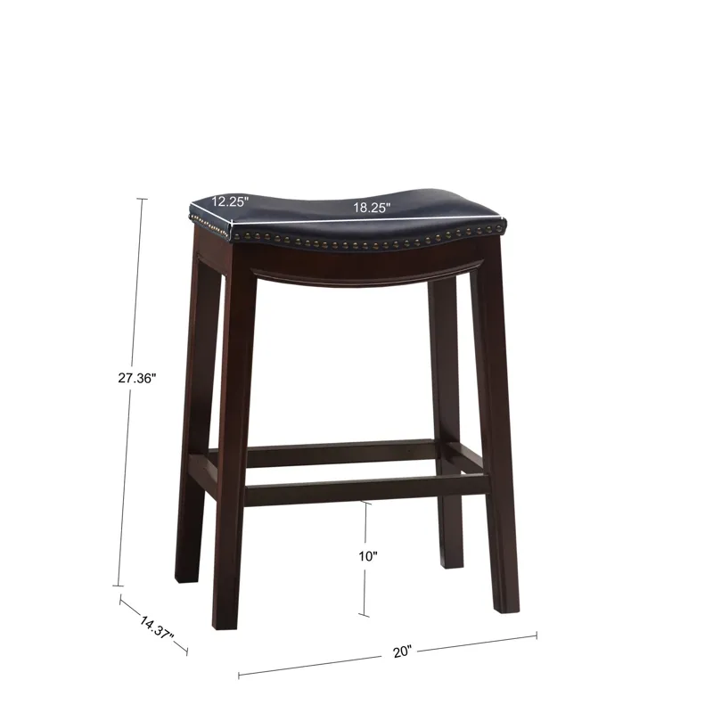 Belfast Saddle Counter Stool - Navy