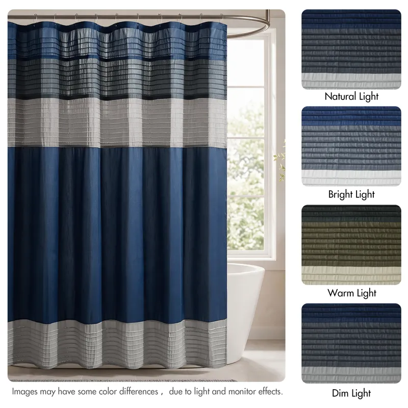 Madison Park Amherst Faux Silk Shower Curtain