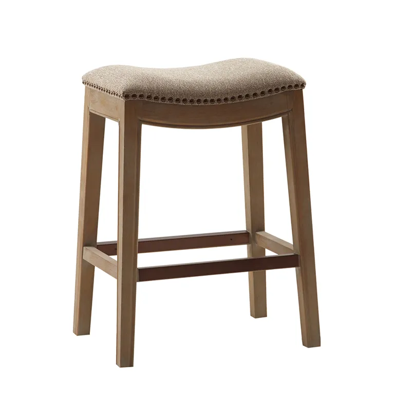 Belfast Saddle Counter Stool - Linen