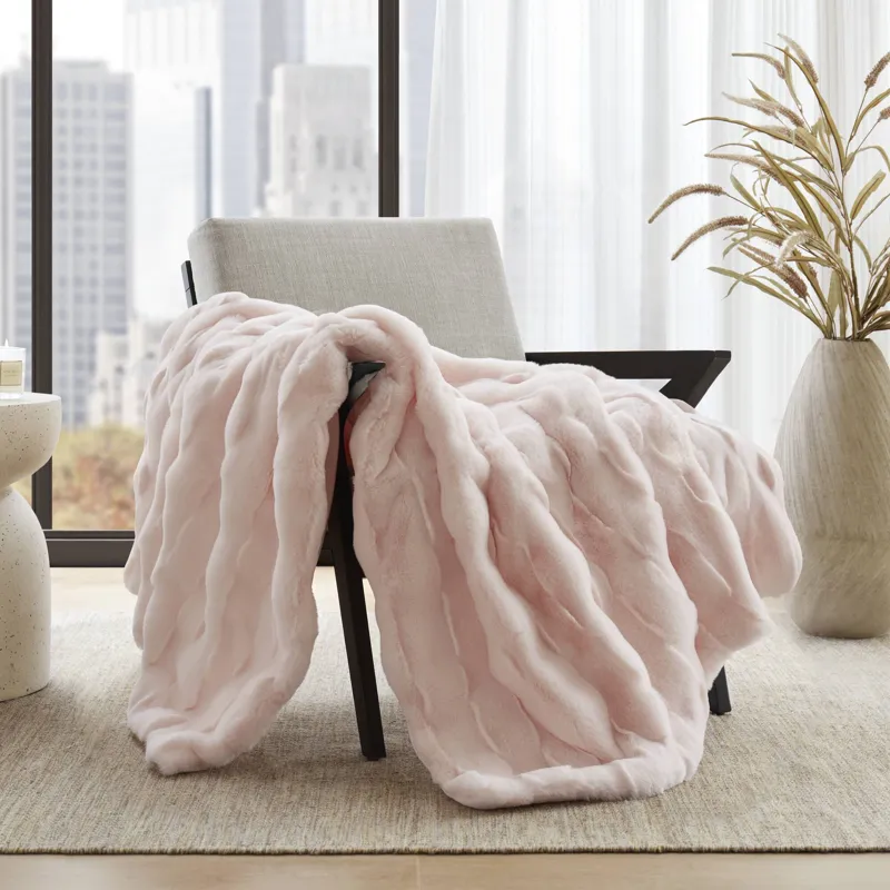Madison Park Vivienne Faux Fur Throw